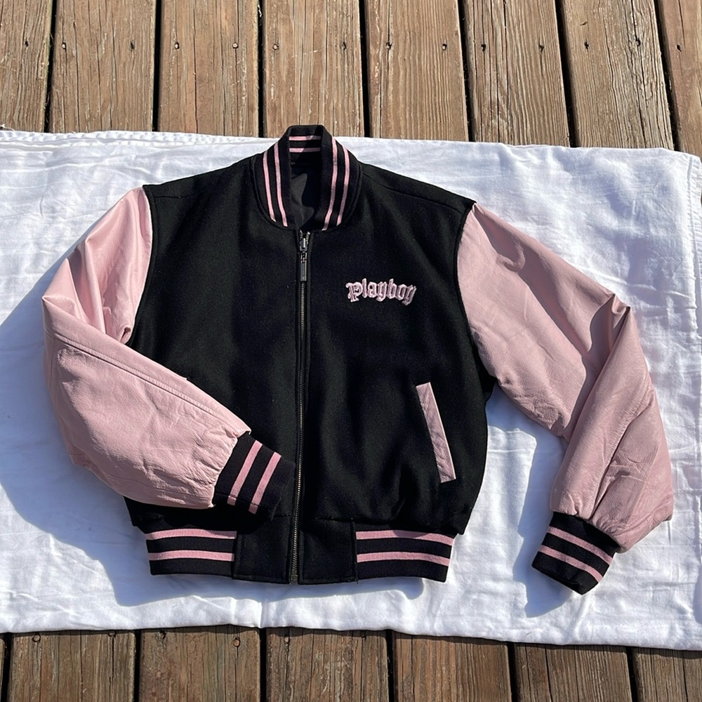 Vintage Playboy Reversible varsity jacket M - Picture 1 of 9